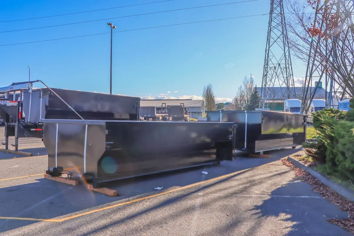 Roll-off dumpster ready for waste disposal at job site for 30 Yard Dumpster Rental in Seminole